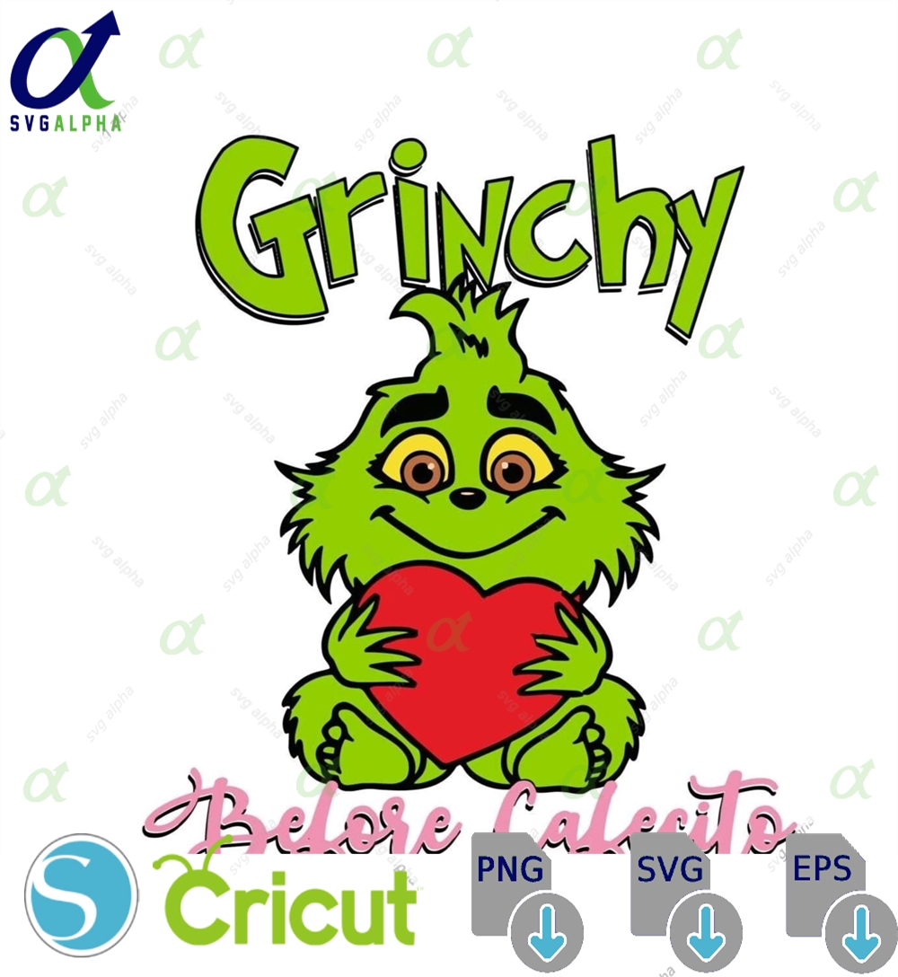 Baby Grinchmas Png Cute Green Bow And Hearts Christmas Png Funny Designs Cute Winter Holiday File Png T-shirt Sublimation Design